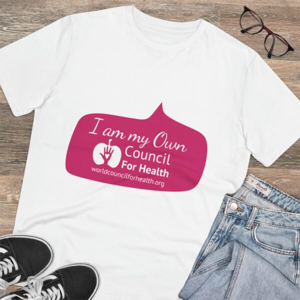 "I Am My Own Council for Health" - WCH Logo Pink - T-shirt